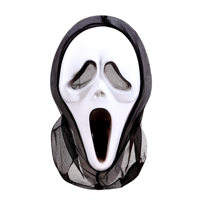 Карнавальный плащ с капюшоном «Красные черепа», атлас + маска Карнавальный плащ с капюшоном «Красные черепа», атлас + маска