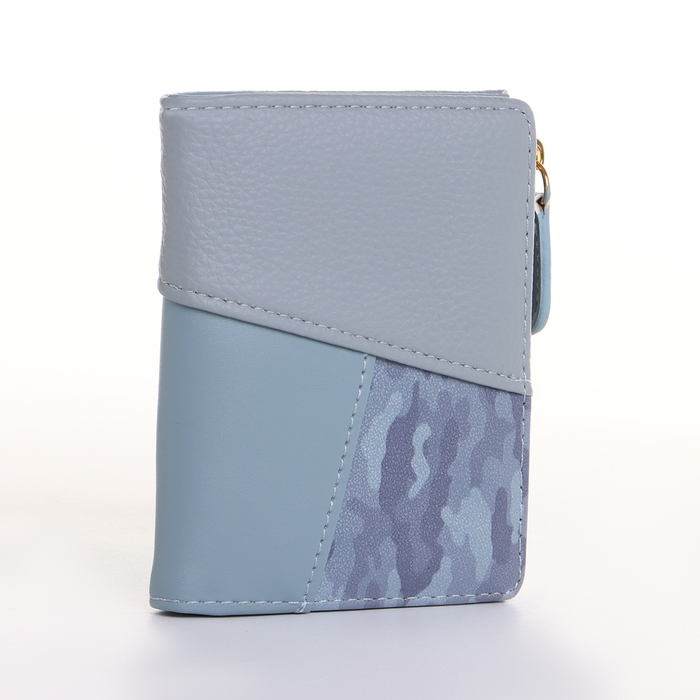 Кошелёк женский на кнопке, цвет голубой Кошелёк женский на кнопке, цвет голубой