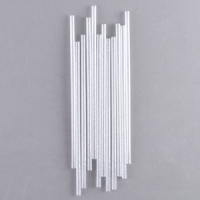 Трубочки для коктейля &laquo;Блёстки&raquo;, в наборе 12 шт., цвет серебряный