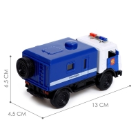 Грузовик металлический «КАМАЗ. Армия», 1:52, инерционный, звуковые и световые эффекты, цвет синий Грузовик металлический «КАМАЗ. Армия», 1:52, инерционный, звуковые и световые эффекты, цвет синий