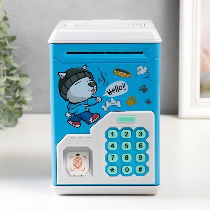 Копилка пластик Копилка пластик "Сейф. Зверята" кодовый замок, звук АА МИКС 12,8х13х19,5 см