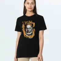 Футболка &laquo;Хемингуэй&raquo;, черная, размер S