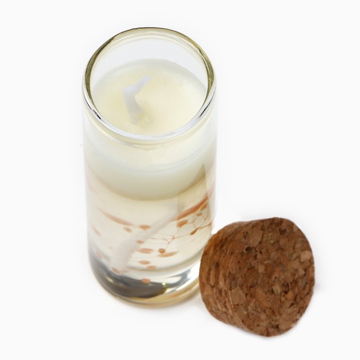 Свеча интерьерная в колбе &laquo;Цветок&raquo; 3 х 3 х 8 см