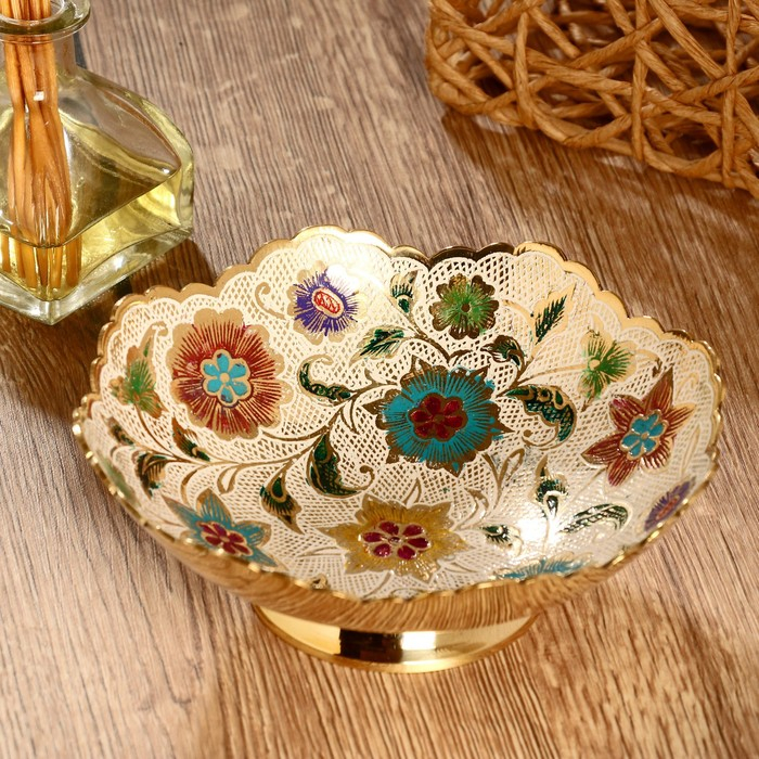 Блюдо латунь Блюдо латунь "Леония" 16,5х16,5х6 см