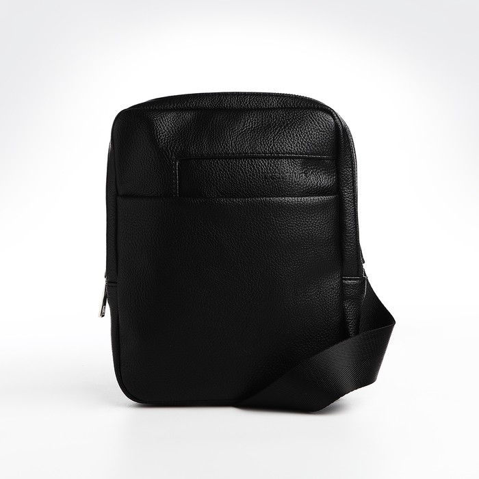 Сумка мужская через плечо TEXTURA, искусственная кожа, цвет чёрный