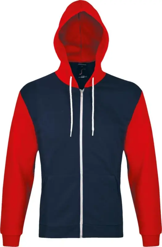 Толстовка на молнии Silver 280 темно-синяя с красным, размер M