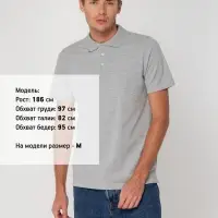 Рубашка поло мужская Virma light, серый меланж, размер 3XL