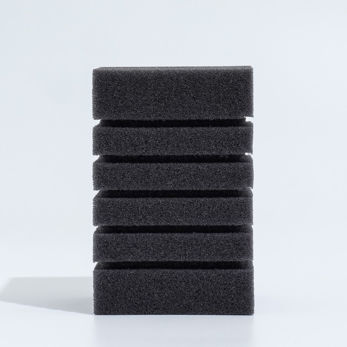 Губка прямоугольная для фильтра турбо № 8, 8 х 8 х 12 см, серая Губка прямоугольная для фильтра турбо № 8, 8 х 8 х 12 см, серая