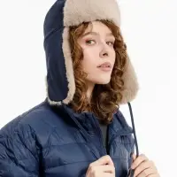 Шапка-ушанка Wasa, темно-синяя