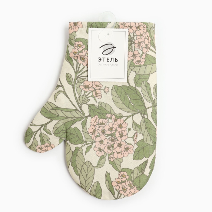 Варежка-прихватка Варежка-прихватка "Этель" Spring garden 20х27см,100% х/л,саржа 190 г/м2