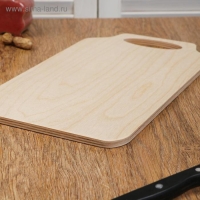 Доска разделочная деревянная "Скоба", ручка вырез, 29&times;18&times;0,8 см