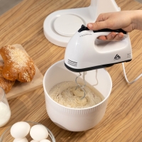 Миксер Luazon LMR-04, ручной, 180 Вт, 7 скоростей, 4 насадки, бело-чёрный Миксер Luazon LMR-04, ручной, 180 Вт, 7 скоростей, 4 насадки, бело-чёрный