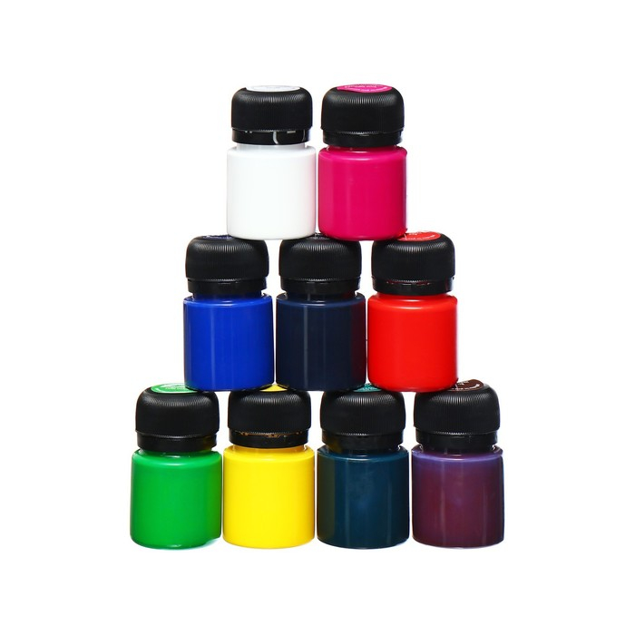 Набор красок по стеклу и керамике Decola, 9 цветов х 20 мл, 4041113