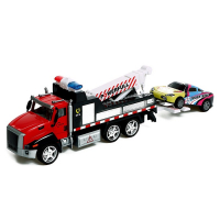 Грузовик металлический «Эвакуатор», с машинкой, свет и звук, инерция, МИКС Грузовик металлический «Эвакуатор», с машинкой, свет и звук, инерция, МИКС