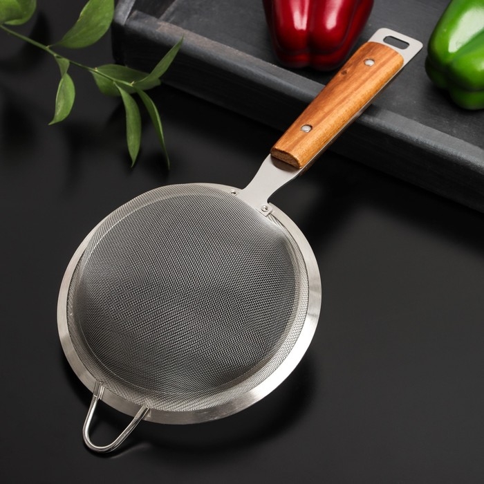 Сито с ручкой Доляна &laquo;Дровосек&raquo;, d=15 см, нержавеющая сталь