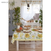 Скатерть "Этель" Солнечные цветы 220х147 см, 100% хлопок, саржа 190 г/м2