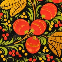 Доска разделочная &laquo;Ягодка&raquo;, микс, хохлома