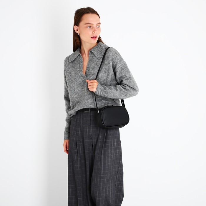 Сумка кросс-боди на молнии, цвет чёрный