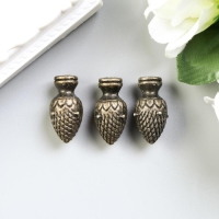 Ручка для шкатулки металл "Шишечка" бронза набор 3 шт 883 1,2х2,4 см