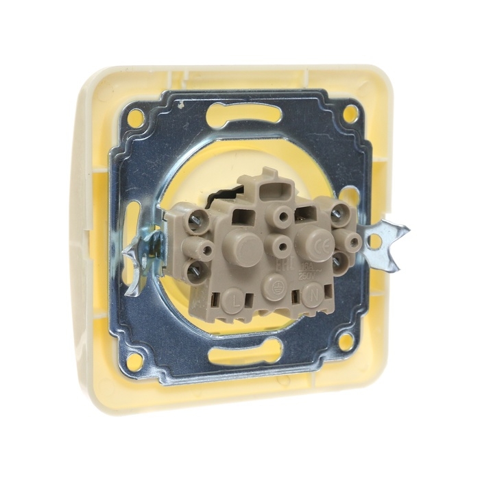 Розетка одноместная Luazon Lighting Розетка одноместная Luazon Lighting "Орион", 10 А, скрытая, без з/к, бежевая