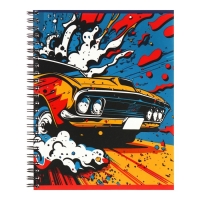 Тетрадь 80 листов в клетку на гребень "Графические плакаты", обложка мелованный картон, матовая ламинация, выборочный лак, МИКС Тетрадь 80 листов в клетку на гребень "Графические плакаты", обложка мелованный картон, матовая ламинация, выборочный лак, МИКС