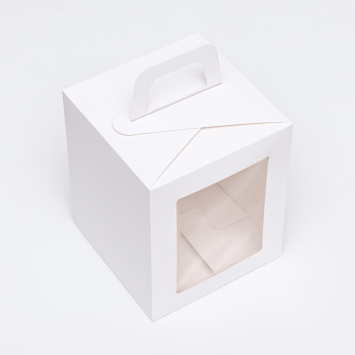 Коробка для десерта, упаковка кондитерская, белая, 15 х 15 х 18 см Коробка для десерта, упаковка кондитерская, белая, 15 х 15 х 18 см