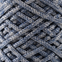 Шнур для вязания 35% хлопок,65% полипропилен 3 мм 85м/160&plusmn;10 гр (Джинс/серый)