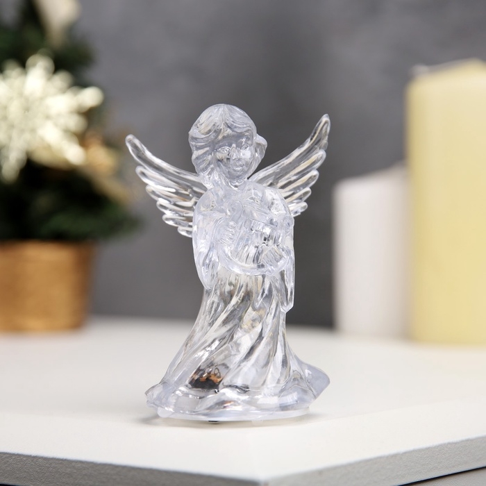 Ёлочная игрушка &laquo;Ангел&raquo; 9.5 см, батарейки LR1133х3 (в комплекте), свечение мульти (RGB)