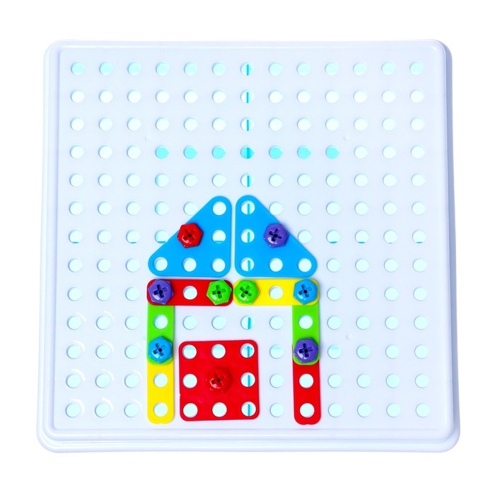 Конструктор &laquo;Болтовая мозаика: Транспорт&raquo;, с отвёрткой и основанием, 96 деталей