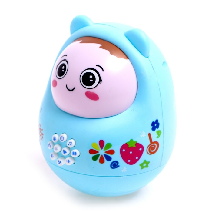 Музыкальная неваляшка &laquo;Мой малыш&raquo;, звук, свет, цвет голубой