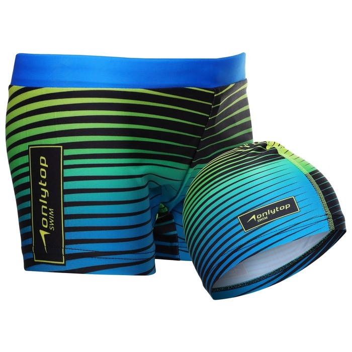 Плавки для мальчиков + шапочка ONLYTOP, р. 28, рост 116 см Плавки для мальчиков + шапочка ONLYTOP, р. 28, рост 116 см