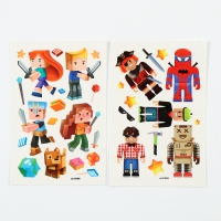 Переводные тату &laquo;Пиксельный мир&raquo;, 2 листа