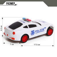 Машина радиоуправляемая &laquo;Гоночный патруль&raquo;, работает от батареек, световые эффекты, МИКС
