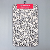 Набор ковриков для ванной и туалета Доляна &laquo;Галька&raquo;, 2 шт, 40&times;49 см, 50&times;80 см