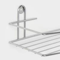 Полка для ванной прямая, 34&times;11,5&times;4,5 см, цвет хром