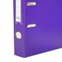 Папка-регистратор А4, 50 мм, Calligrata, ПВХ, тиснение "лен", металлическая окантовка, карман на корешок, собранная, фиолетовая, микс Папка-регистратор А4, 50 мм, Calligrata, ПВХ, тиснение "лен", металлическая окантовка, карман на корешок, собранная, фиолетовая, микс