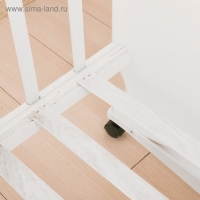 Детская кроватка &laquo;Наш малыш&raquo; на колёсах или качалке, цвет белый