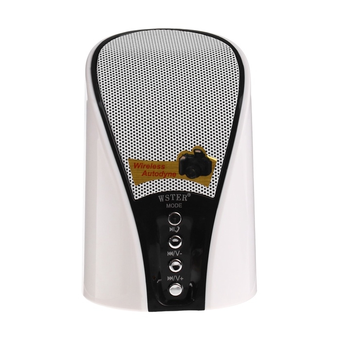 Портативная колонка WS-133, 3 Вт, microSD, FM, USB, белая Портативная колонка WS-133, 3 Вт, microSD, FM, USB, белая