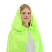Карнавальный плащ детский, атлас, цвет салатовый, длина 85 см