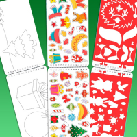 Новогодний альбом с трафаретами и наклейками «Снеговичок», 72 стр. Новогодний альбом с трафаретами и наклейками «Снеговичок», 72 стр.