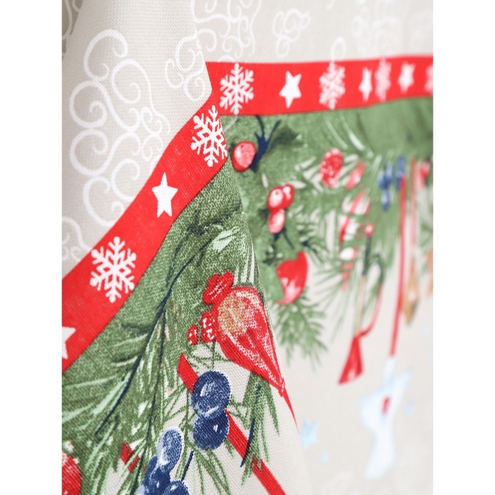 Скатерть Зимние чудеса (12с23) 145х180см, рогожка 170г/м, хл100%