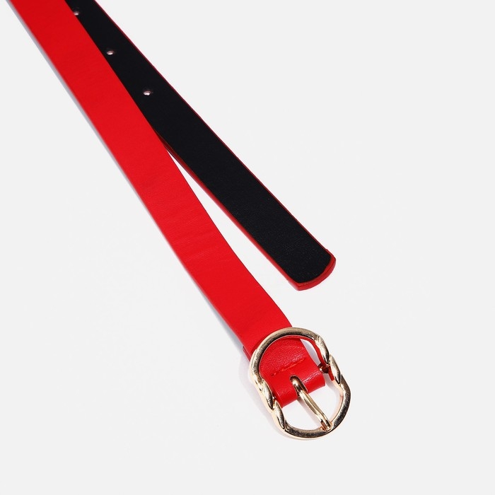 Ремень женский, ширина 2,2 см, пряжка металл, цвет красный Ремень женский, ширина 2,2 см, пряжка металл, цвет красный