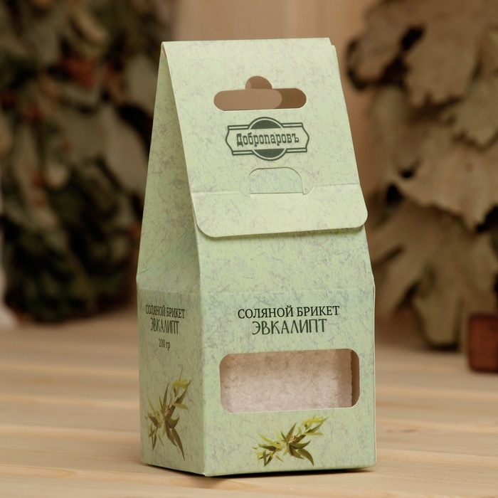 Соляной брикет куб Соляной брикет куб "Эвкалипт" 200 г "Добропаровъ"