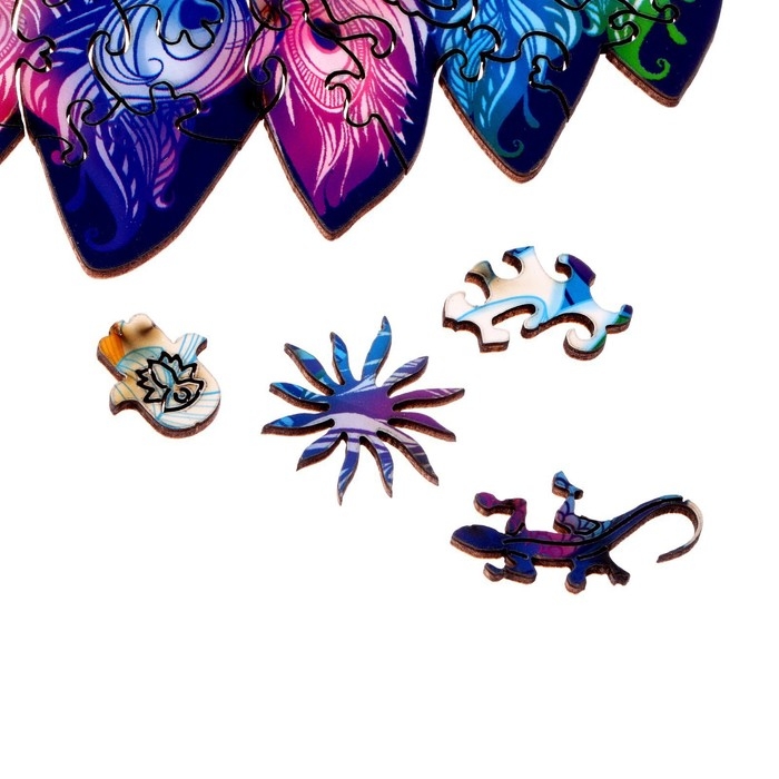 Пазлы деревянные фигурные &laquo;&lrm;Красивый павлин&raquo;&lrm;, 162 элемента