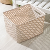 Корзина для хранения «Плетёнка», 35×29×22,5 см, цвет бежевый Корзина для хранения «Плетёнка», 35×29×22,5 см, цвет бежевый
