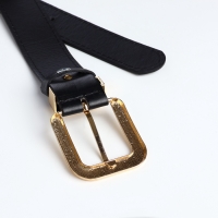 Ремень женский, ширина 3 см, пряжка металл, цвет чёрный Ремень женский, ширина 3 см, пряжка металл, цвет чёрный