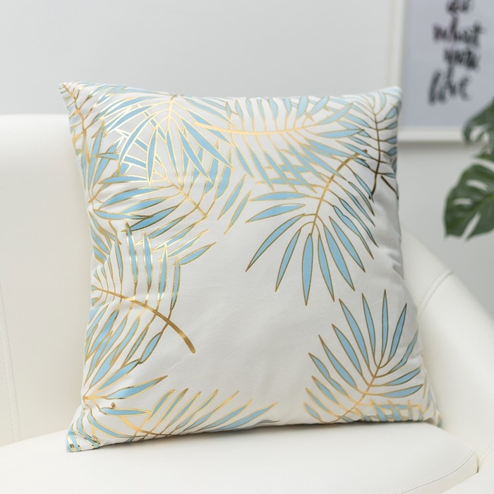 Наволочка декоративная Этель &laquo;Листва&raquo; 42 х 42 см, велюр