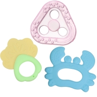 Набор прорезывателей силиконовых &laquo;Для малыша&raquo;, с погремушкой, 3 шт., Крошка Я