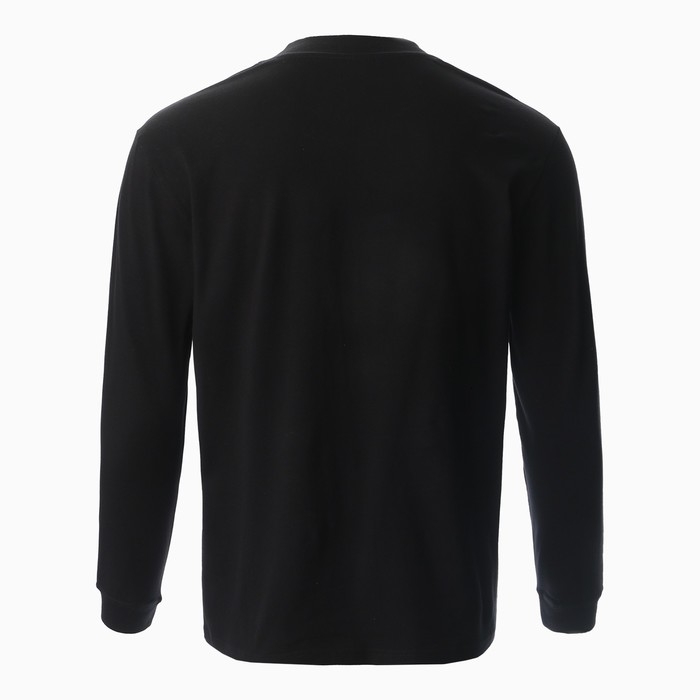 Лонгслив мужской, цвет чёрный, размер 50