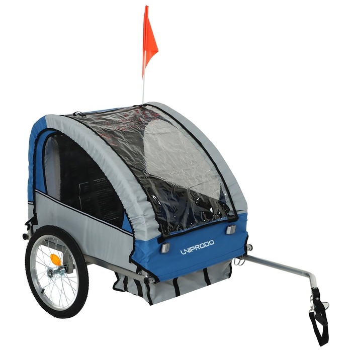 Велоприцеп, цвет сине-серый Велоприцеп, цвет сине-серый